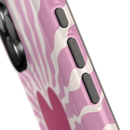 Retro Radiant Heart Phone Case – MagSafe Compatible for iPhone & Samsung Galaxy