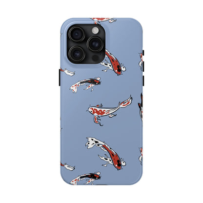 Minimalistic Chinese Koi Fish Painting for iPhone 11-15 All Sizes