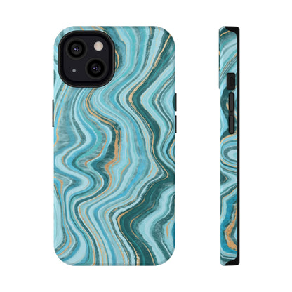 Ocean Agate Swirl Phone Case – MagSafe Compatible for iPhone & Samsung Galaxy
