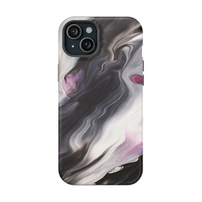 Galaxy Smoke Noir Marble Phone Case – MagSafe Compatible for iPhone & Samsung Galaxy
