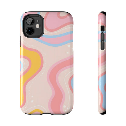 Retro Pastel Swirl iPhone Case – Stylish Design with Enhanced Protection - iPhone 11-16 MagSafe