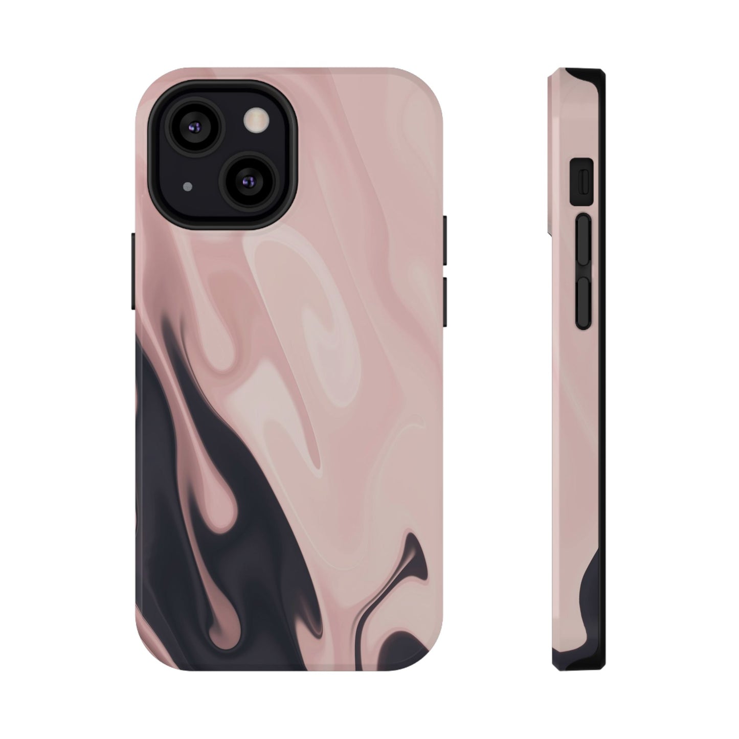 Blush Noir Ink Flow Phone Case – MagSafe Compatible for iPhone & Samsung Galaxy