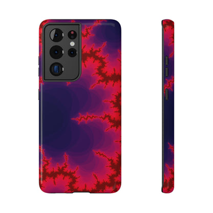 Neon Fractal Lightning Phone Case – MagSafe Compatible for iPhone & Samsung Galaxy