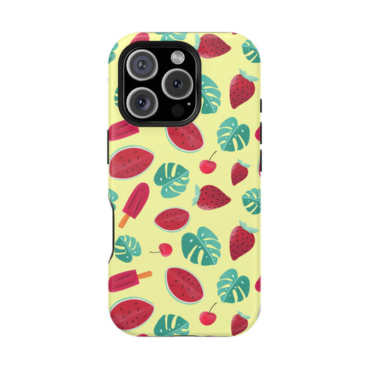 Tropical Summer Fruits Phone Case – MagSafe Compatible for iPhone & Samsung Galaxy