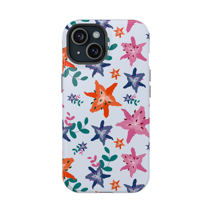 Watercolor Lily Garden Phone Case – MagSafe Compatible for iPhone & Samsung Galaxy