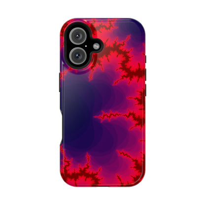Neon Fractal Lightning Phone Case – MagSafe Compatible for iPhone & Samsung Galaxy