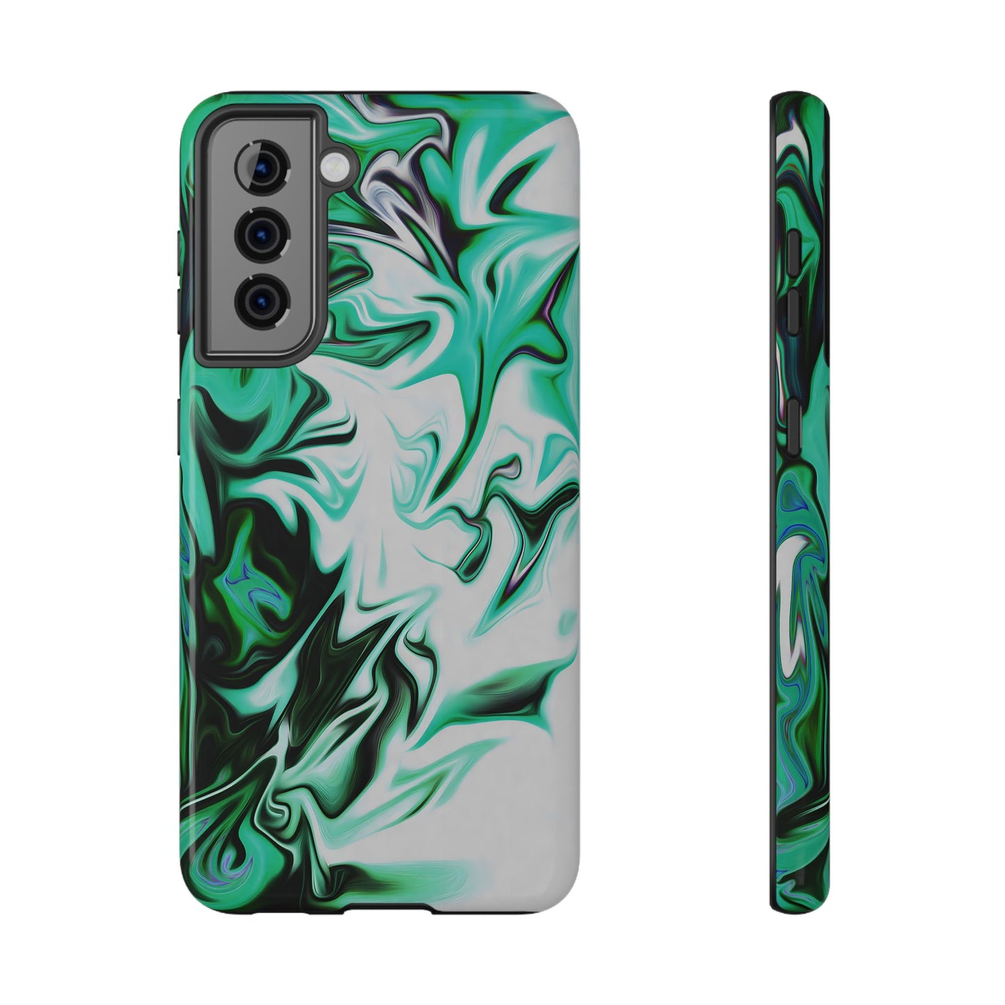 Emerald Green Marble Swirl Phone Case – MagSafe Compatible for iPhone & Samsung Galaxy