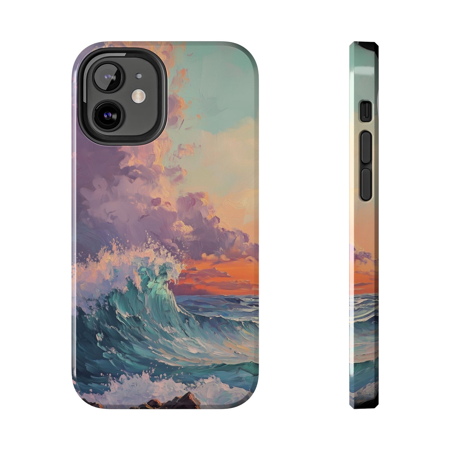 Painterly Waves Tough Phone Case - iPhone 15-11 All Sizes