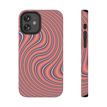 Hypnotic Wave Optical Illusion Phone Case – MagSafe Compatible for iPhone & Samsung Galaxy