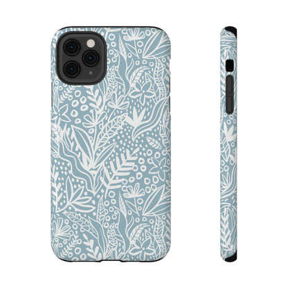 Boho Botanical Doodle Phone Case – MagSafe Compatible for iPhone & Samsung Galaxy