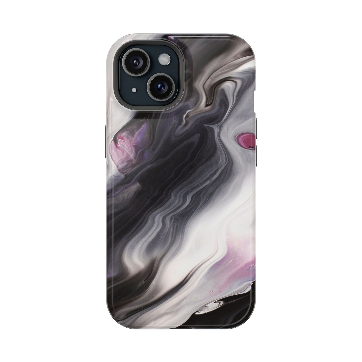 Galaxy Smoke Noir Marble Phone Case – MagSafe Compatible for iPhone & Samsung Galaxy