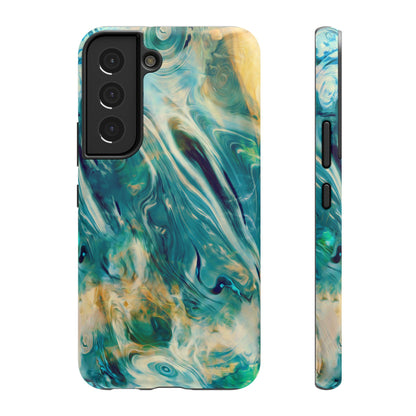 Oceanic Flow Abstract Phone Case – MagSafe Compatible for iPhone & Samsung Galaxy