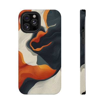 Topographical Abstract Wave Phone Case – MagSafe Compatible for iPhone & Samsung Galaxy