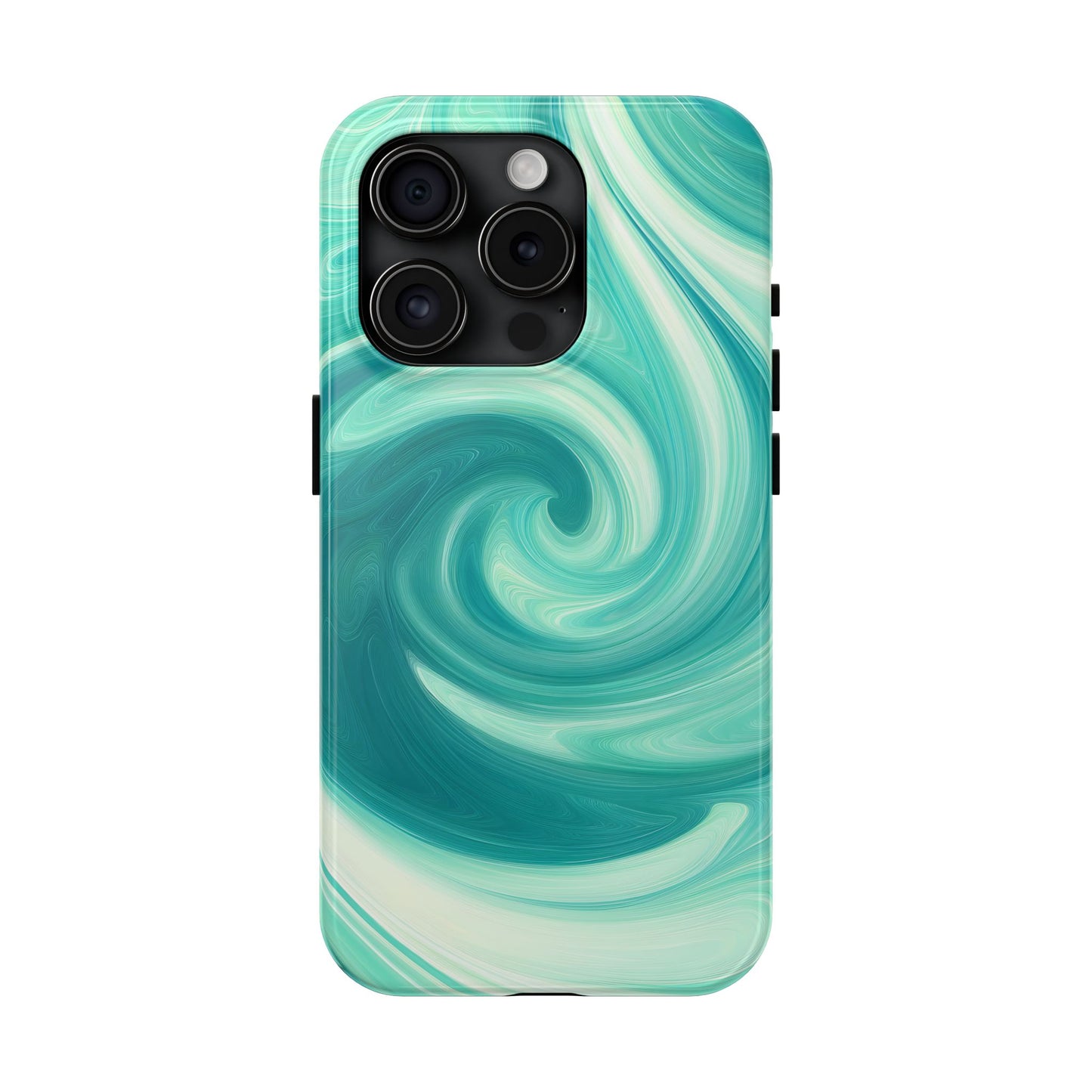 Turquoise Abstract Swirls Tough iPhone Case - iPhone 15-11 All Sizes