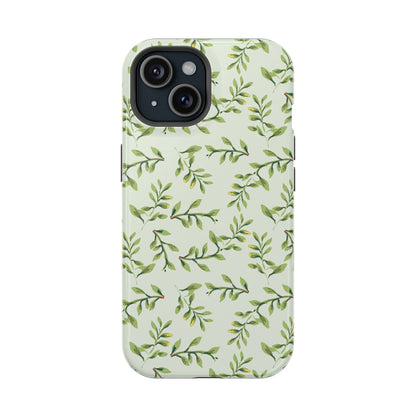 Olive Branch Botanical Phone Case – MagSafe Compatible for iPhone & Samsung Galaxy
