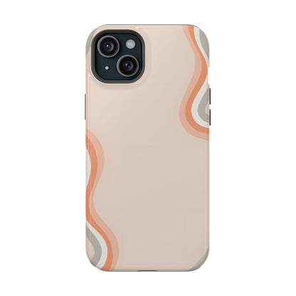 Minimalist Neutral Wavy Phone Case – MagSafe Compatible for iPhone & Samsung Galaxy