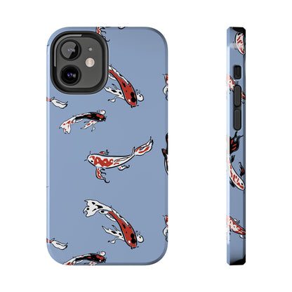 Minimalistic Chinese Koi Fish Painting for iPhone 11-15 All Sizes