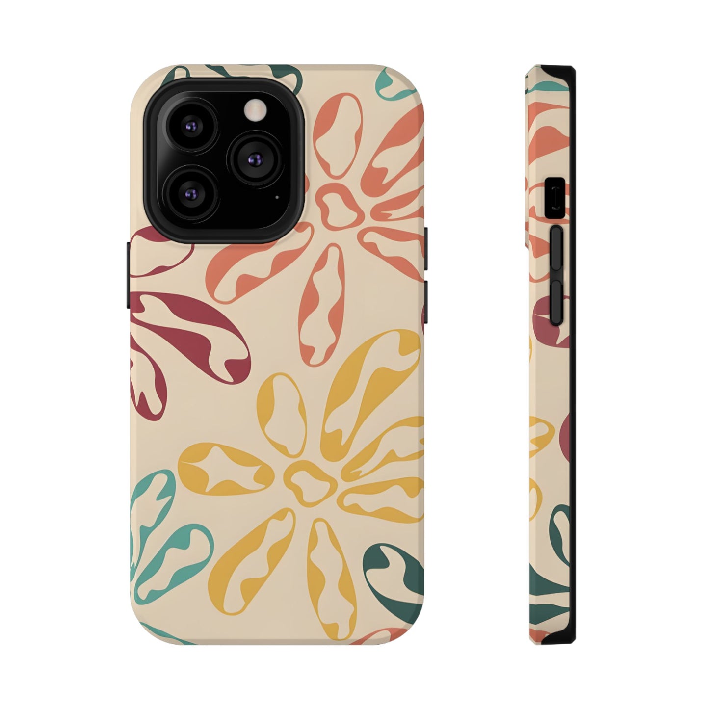Retro Groovy Floral Phone Case – MagSafe Compatible for iPhone & Samsung Galaxy