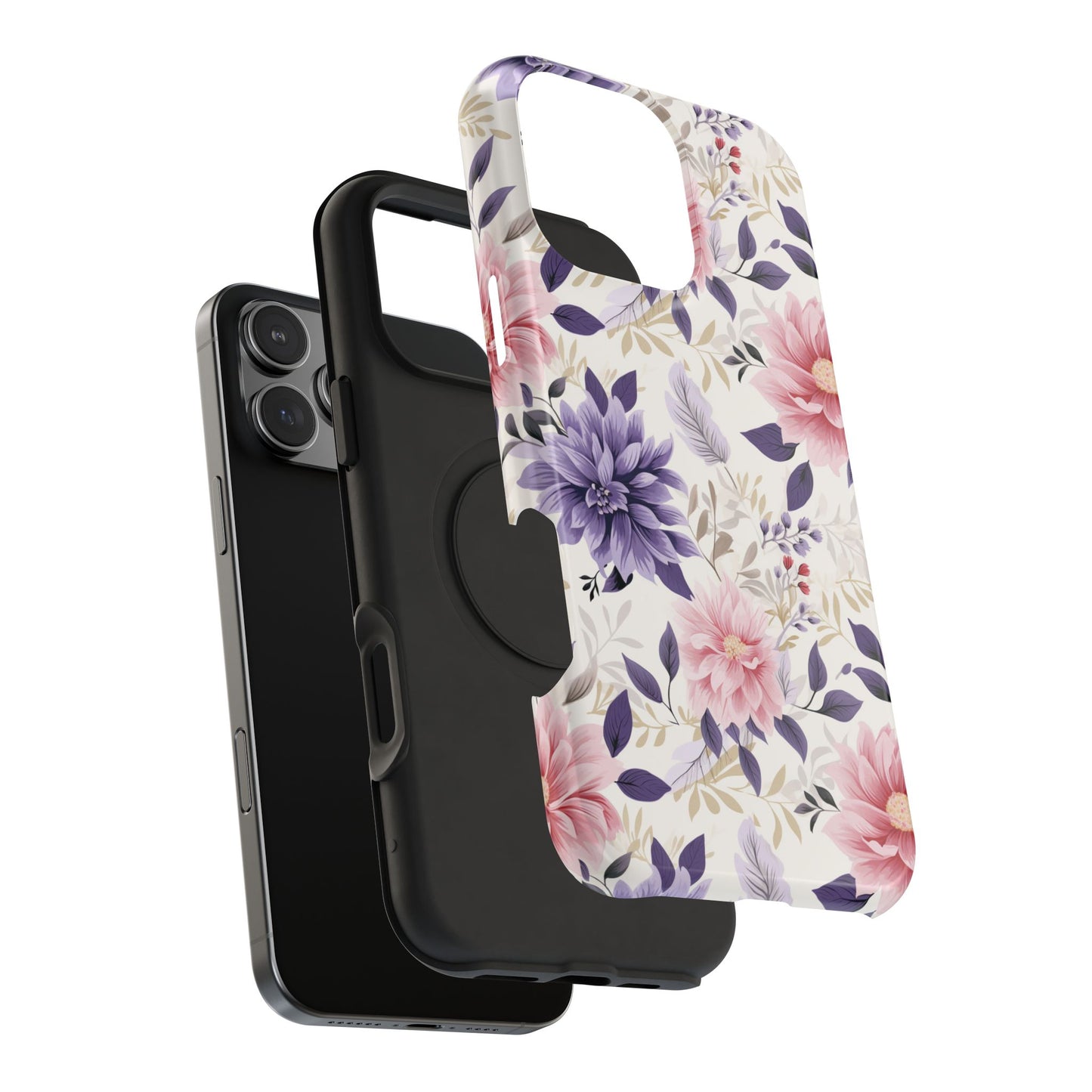 Elegant Vintage Floral Phone Case – MagSafe Compatible for iPhone & Samsung Galaxy