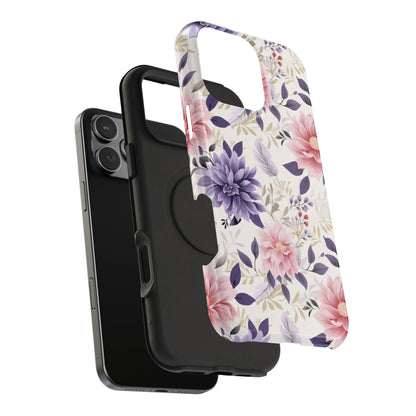 Elegant Vintage Floral Phone Case – MagSafe Compatible for iPhone & Samsung Galaxy
