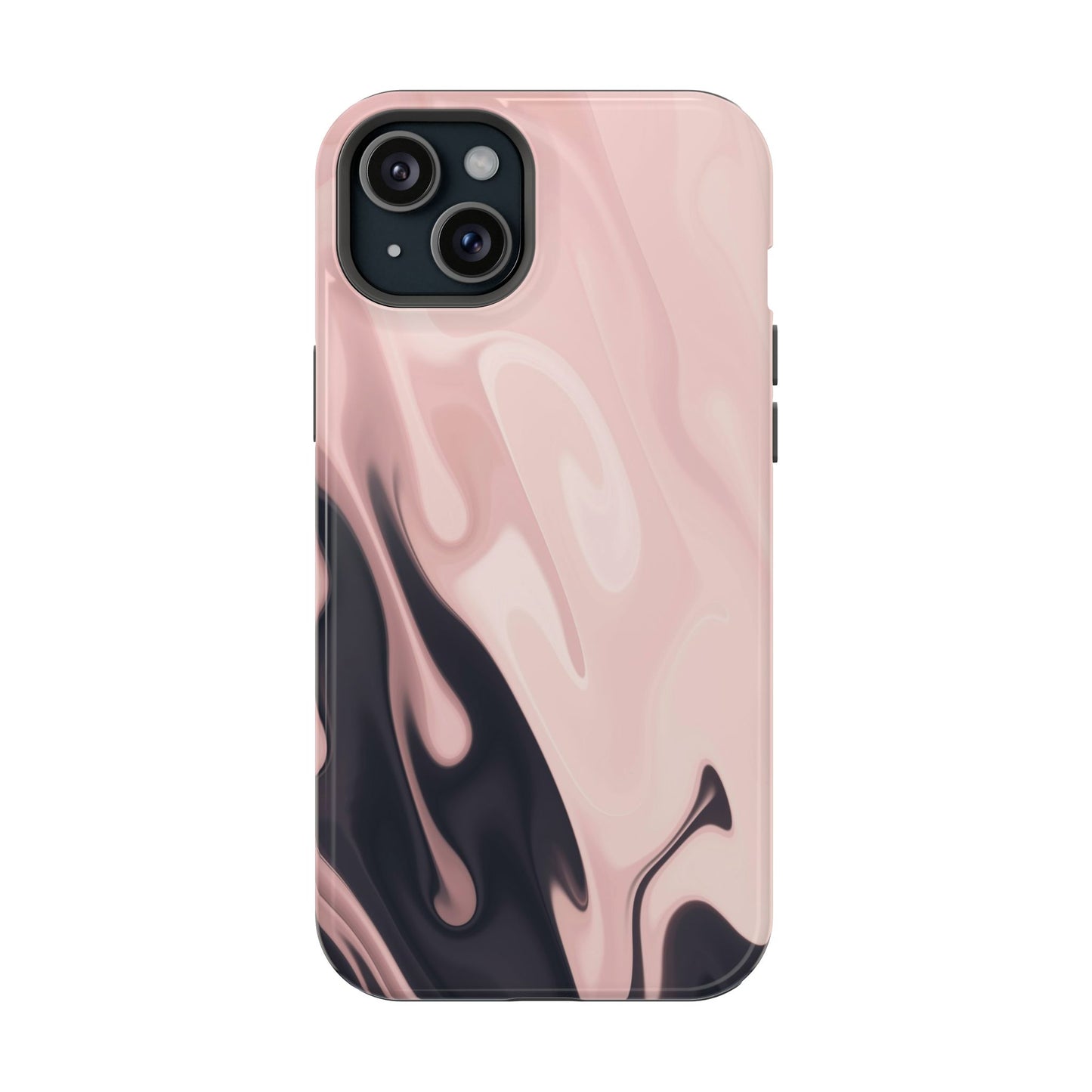 Blush Noir Ink Flow Phone Case – MagSafe Compatible for iPhone & Samsung Galaxy