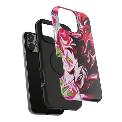 Red & Black Abstract Marble Phone Case – MagSafe Compatible for iPhone & Samsung Galaxy
