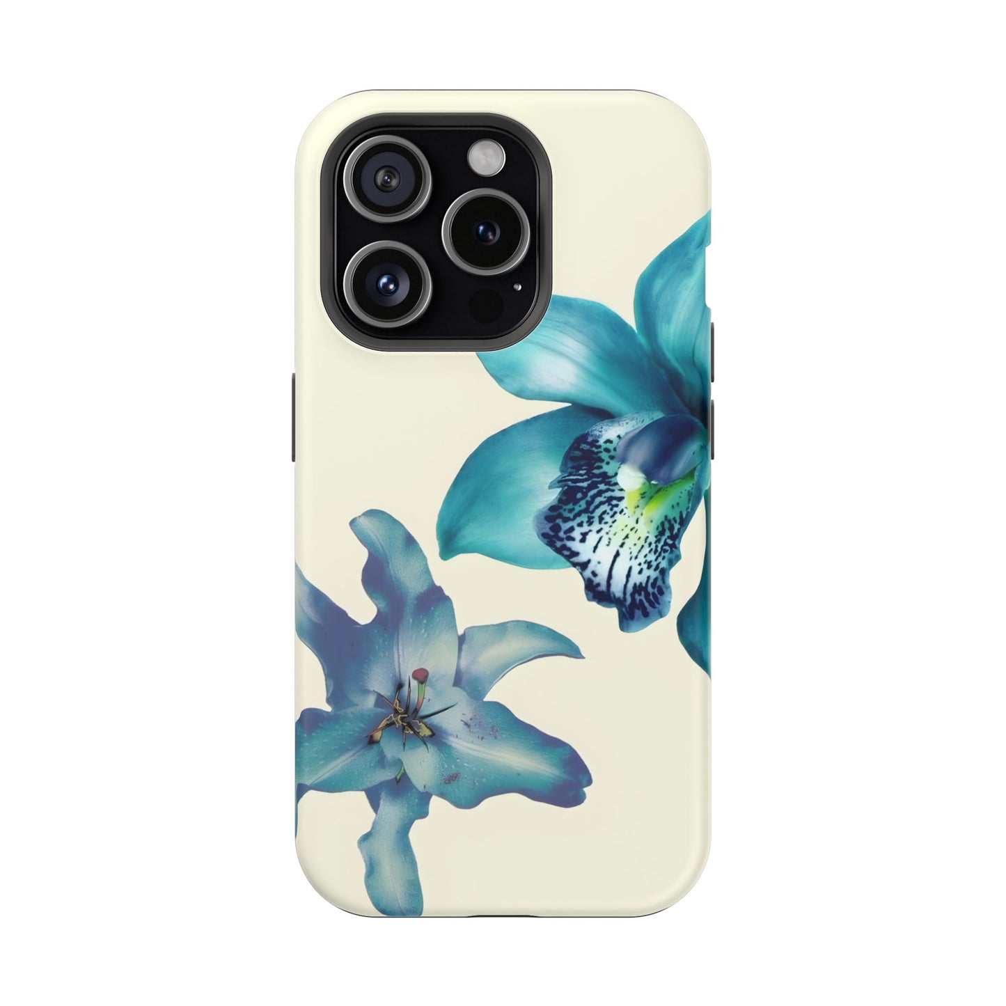 Blue Orchid Floral Phone Case – MagSafe Compatible for iPhone & Samsung Galaxy