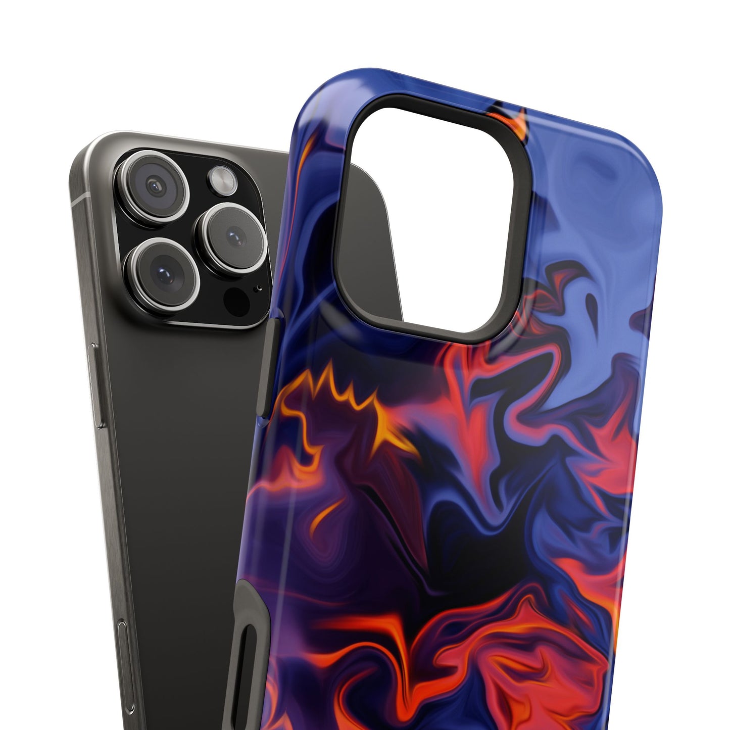 Fiery Swirl Abstract Phone Case – MagSafe Compatible for iPhone & Samsung Galaxy