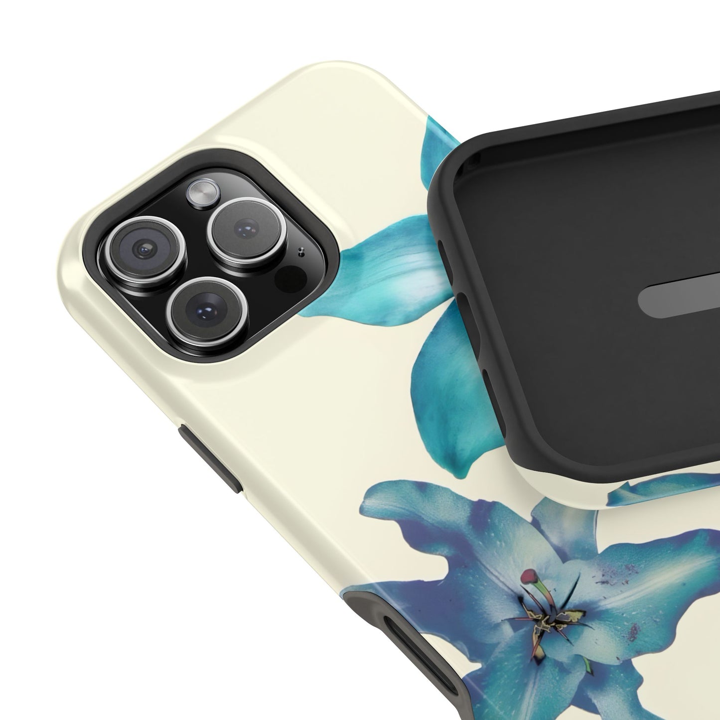 Blue Orchid Floral Phone Case – MagSafe Compatible for iPhone & Samsung Galaxy