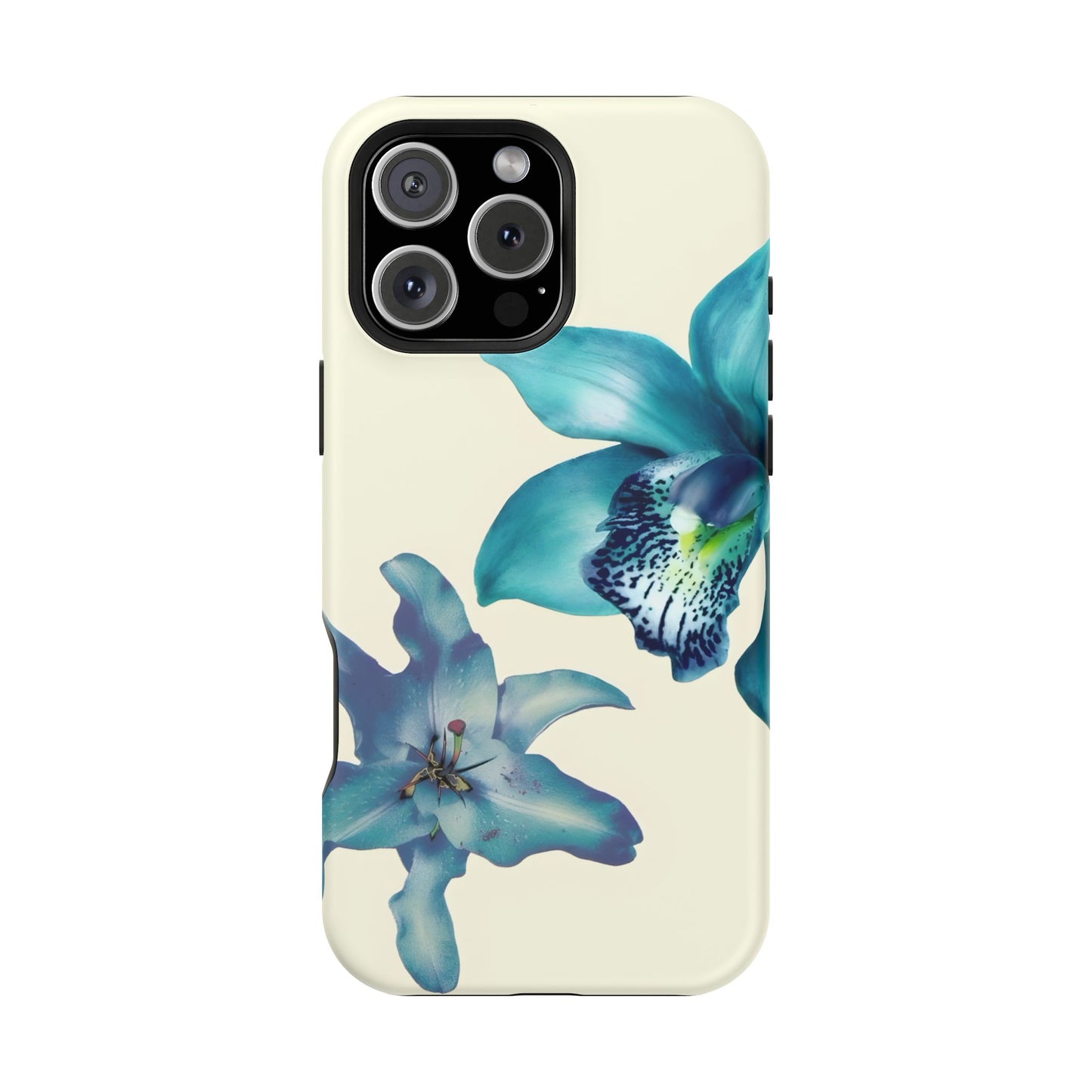 Blue Orchid Floral Phone Case – MagSafe Compatible for iPhone & Samsung Galaxy