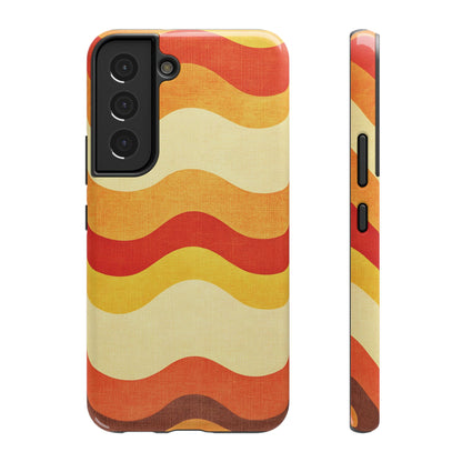 Retro Sunset Waves Phone Case – MagSafe Compatible for iPhone & Samsung Galaxy