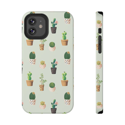 Desert Bloom Cactus Phone Case – Cute Succulent Print, MagSafe Compatible for iPhone & Samsung Galaxy