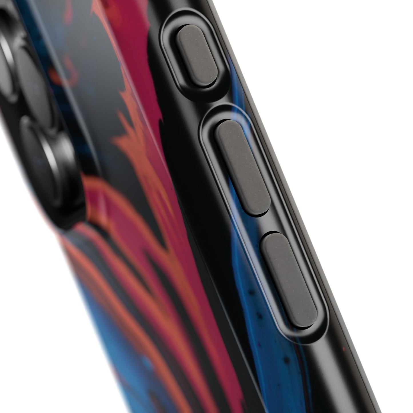 Crimson & Cobalt Fusion Marble Phone Case – MagSafe Compatible for iPhone & Samsung Galaxy