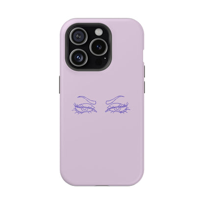 Sassy Line Art Eyes Phone Case – MagSafe Compatible for iPhone & Samsung Galaxy