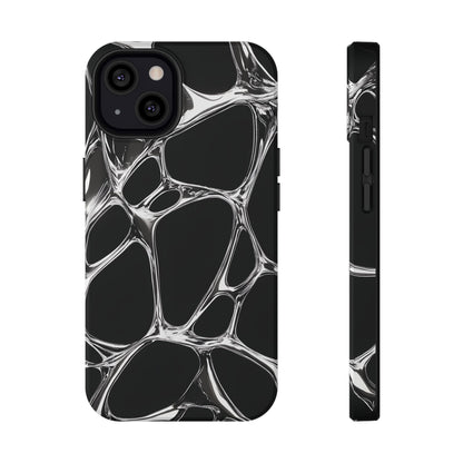 Liquid Metal Abstract Phone Case – MagSafe Compatible for iPhone & Samsung Galaxy