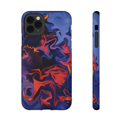 Fiery Swirl Abstract Phone Case – MagSafe Compatible for iPhone & Samsung Galaxy