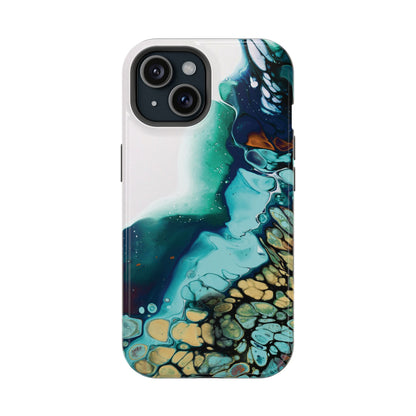 Ocean Reef Abstract Flow Phone Case – MagSafe Compatible for iPhone & Samsung Galaxy