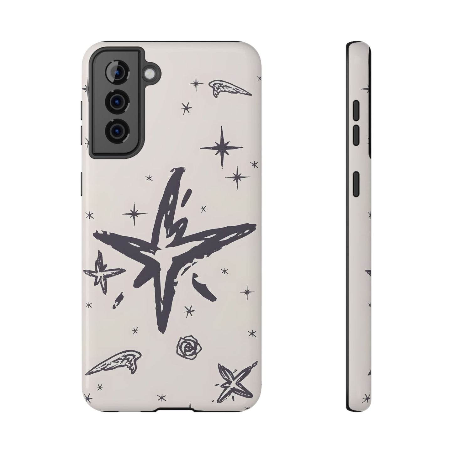 Sketch Star Doodle Phone Case – MagSafe Compatible for iPhone & Samsung Galaxy
