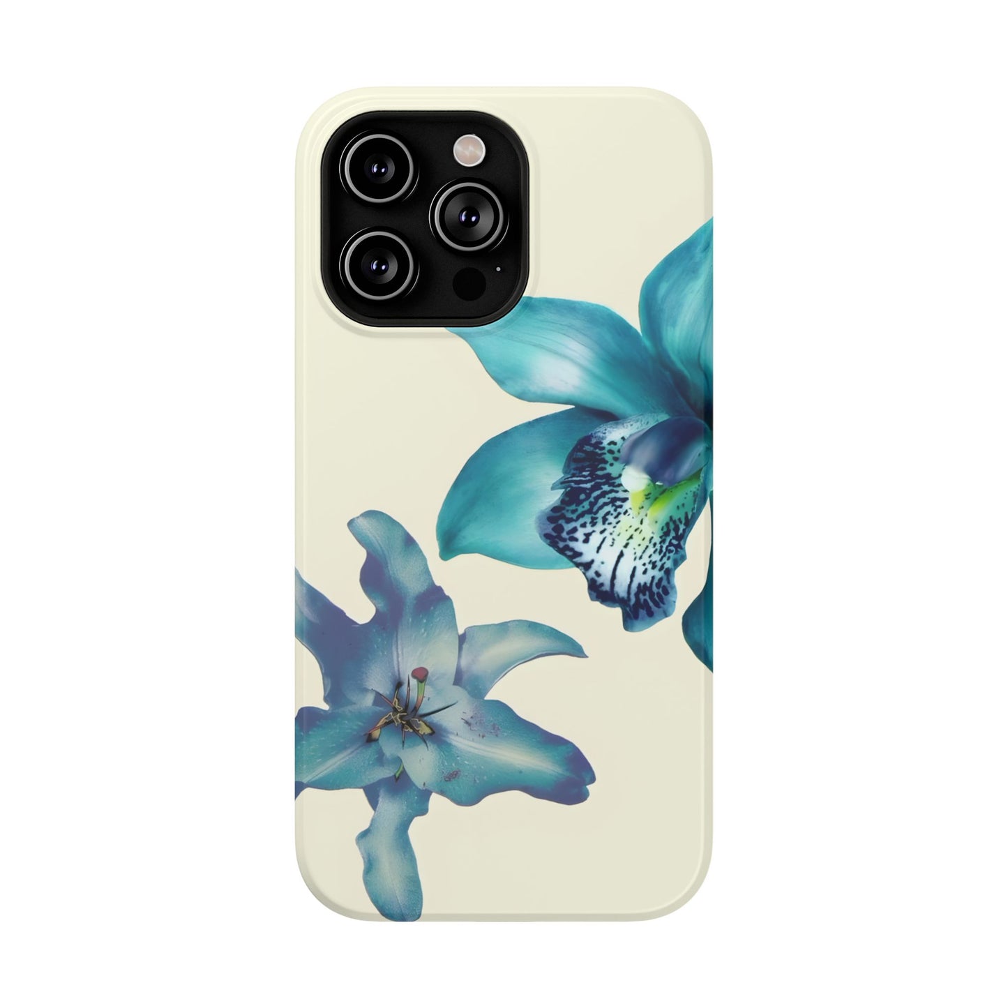 Blue Orchid Floral Phone Case – MagSafe Compatible for iPhone & Samsung Galaxy