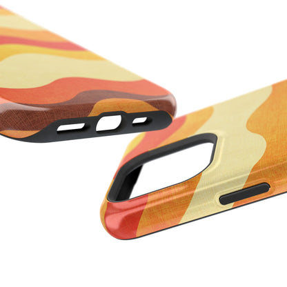 Retro Sunset Waves Phone Case – MagSafe Compatible for iPhone & Samsung Galaxy