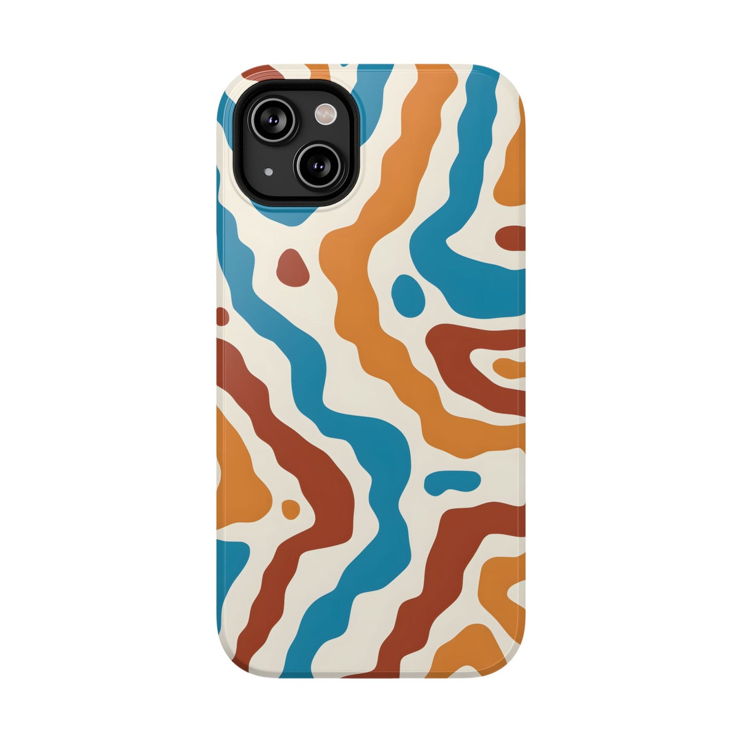 Abstract Retro Wave Phone Case – MagSafe Compatible for iPhone & Samsung Galaxy