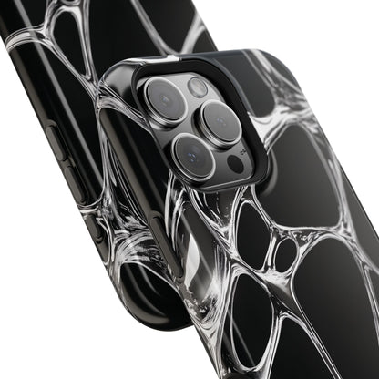 Liquid Metal Abstract Phone Case – MagSafe Compatible for iPhone & Samsung Galaxy