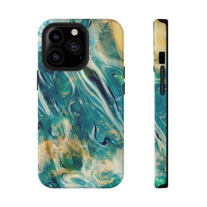 Oceanic Flow Abstract Phone Case – MagSafe Compatible for iPhone & Samsung Galaxy