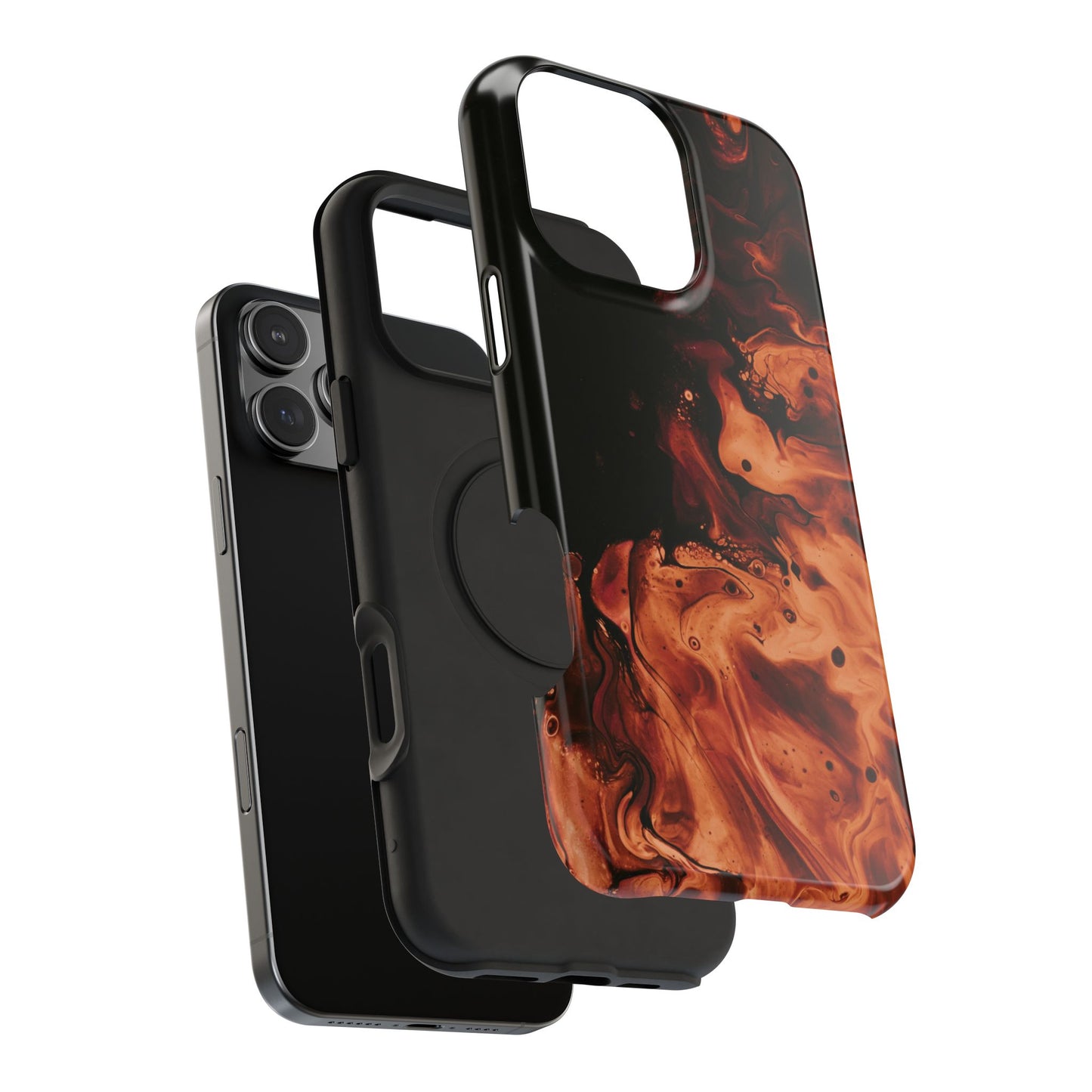 Molten Lava Abstract Art Phone Case – MagSafe Compatible for iPhone & Samsung Galaxy