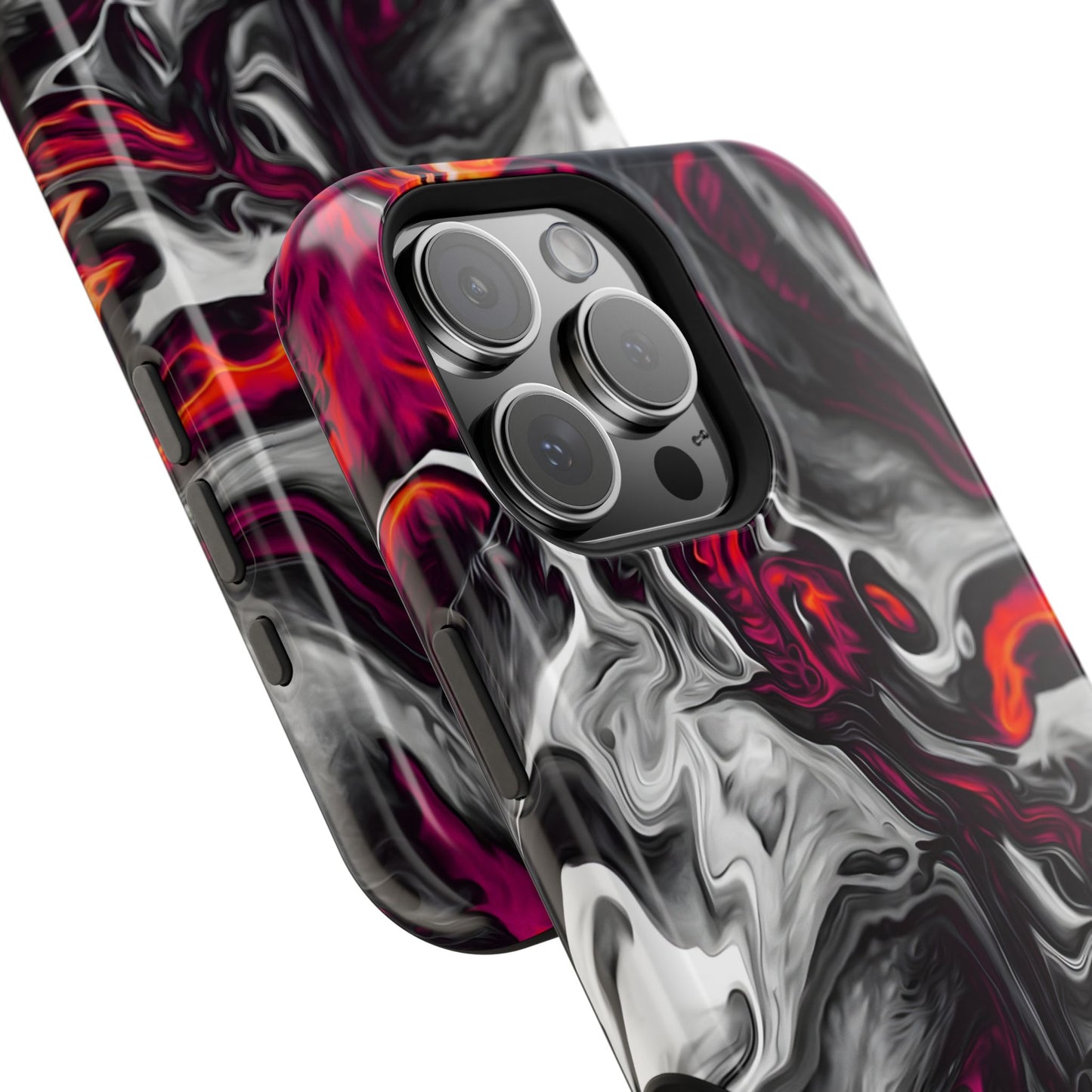 Dark Marble Swirl Phone Case – MagSafe Compatible for iPhone & Samsung Galaxy