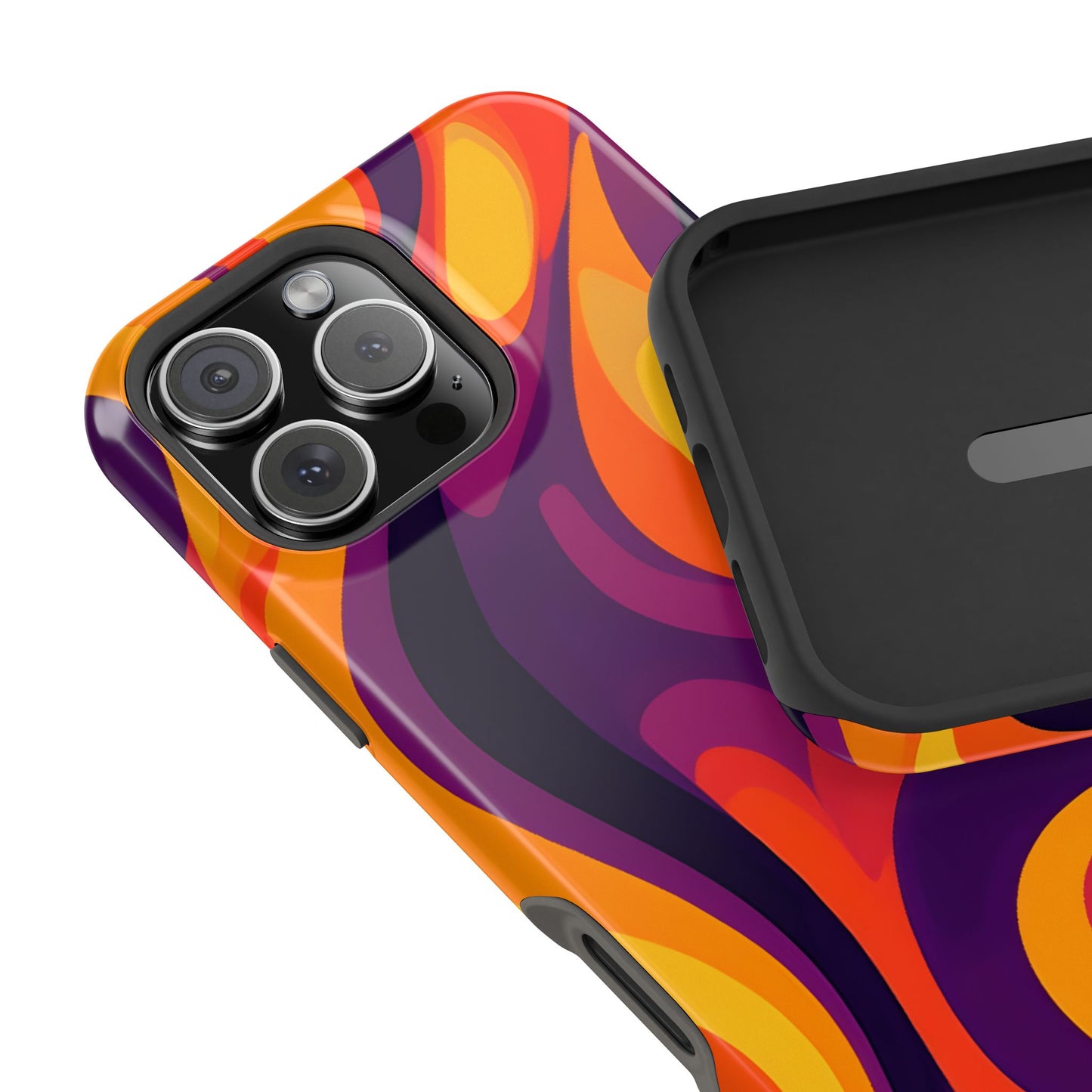 Fiery Abstract Swirls Phone Case – MagSafe Compatible for iPhone & Samsung Galaxy
