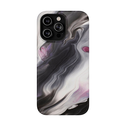 Galaxy Smoke Noir Marble Phone Case – MagSafe Compatible for iPhone & Samsung Galaxy