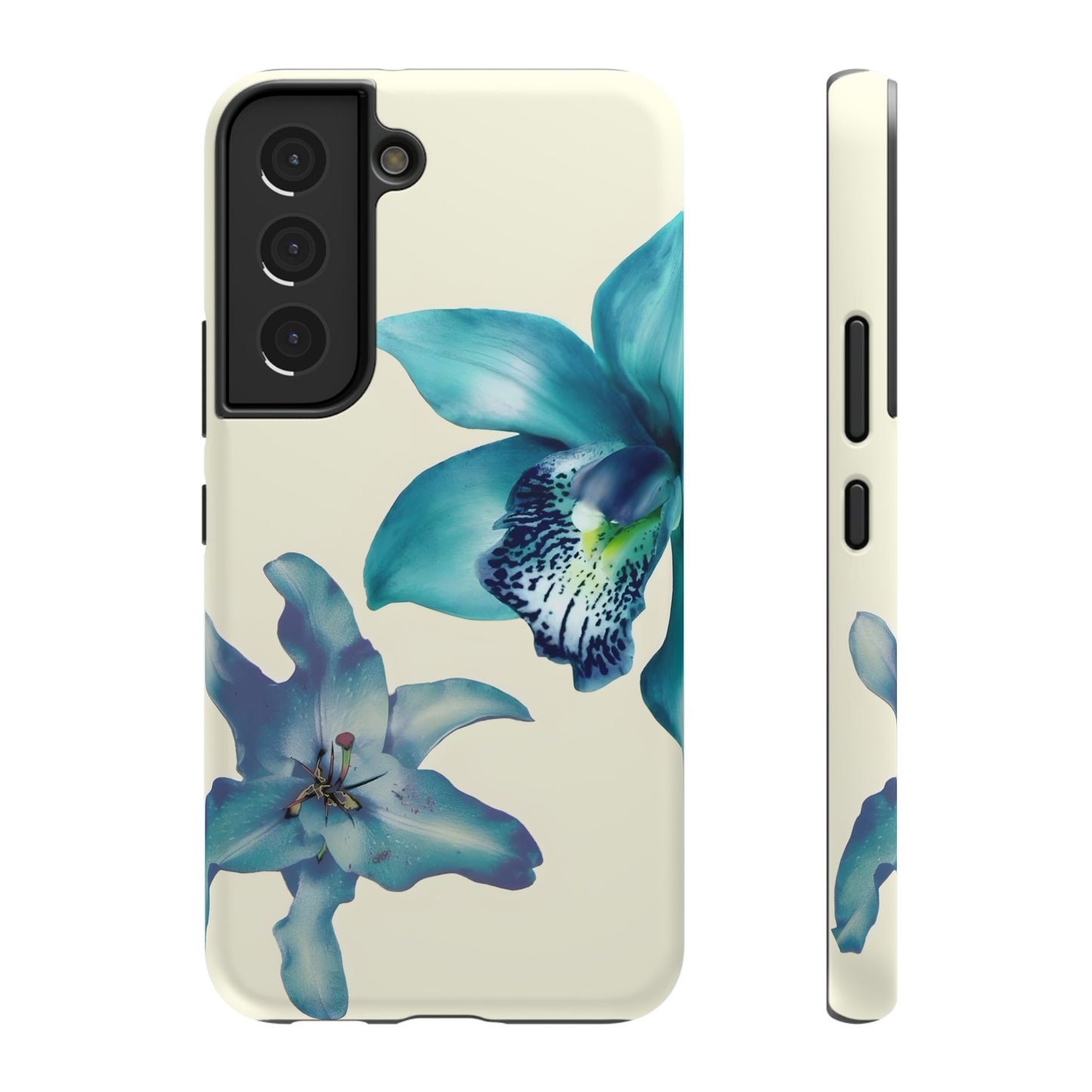 Blue Orchid Floral Phone Case – MagSafe Compatible for iPhone & Samsung Galaxy