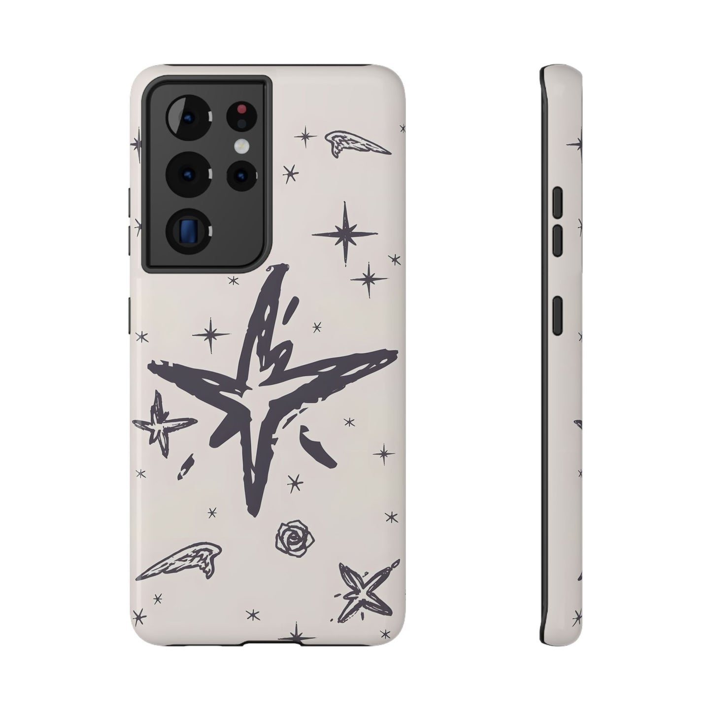 Sketch Star Doodle Phone Case – MagSafe Compatible for iPhone & Samsung Galaxy
