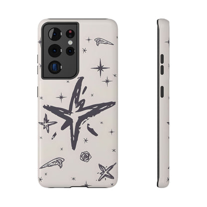 Sketch Star Doodle Phone Case – MagSafe Compatible for iPhone & Samsung Galaxy